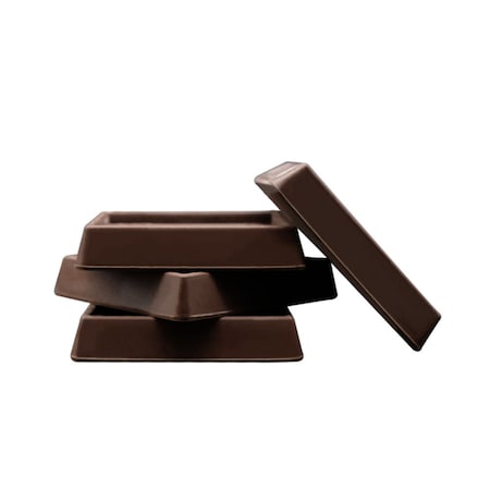 Service Caster Non-Slip Furniture Pads, Rubber Coasters, Caster Cups Set of 4 Brown, 4PK SCC-RUBBERCUP-2X2-SQUARE-BROWN